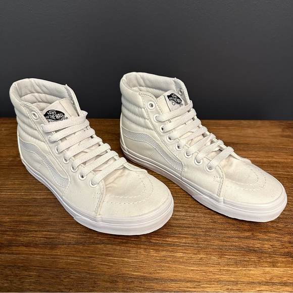 Vans Sk8-Hi High Top Sneakers White Size W 6 M 4.5 NEW - Picture 3 of 7